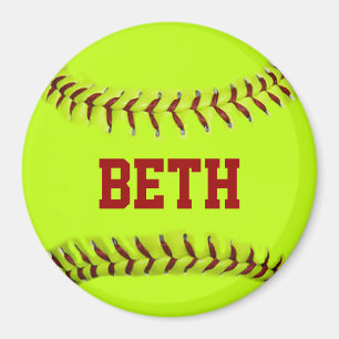 Personalized Softball Magnet