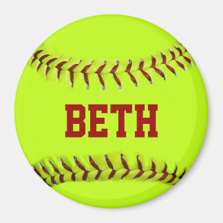 Personalized Softball Magnet