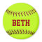 Personalized Softball Magnet