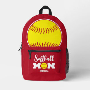 Personalized Softball Mom Mother's Day Printed Backpack