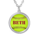 Personalized Softball Necklace