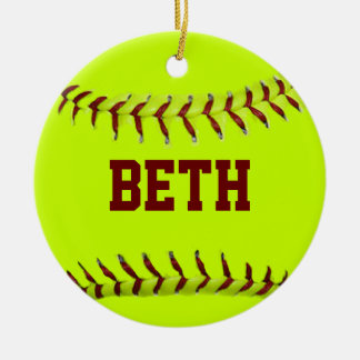 Personalized Softball Ornament
