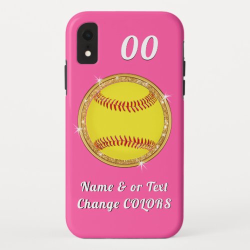 Personalized Softball Phone Cases Older to Newest iPhone XR Case