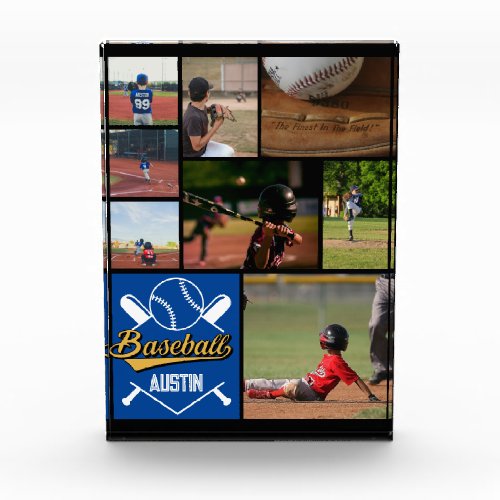 Personalized Softball Photo Collage Name Team  Acrylic Award