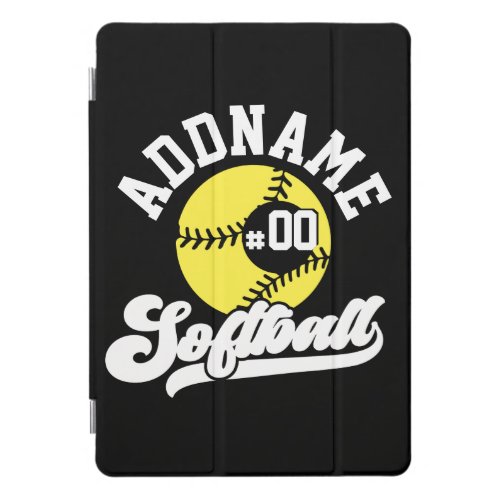 Personalized Softball Player ADD NAME Retro Team iPad Pro Cover