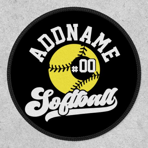 Personalized Softball Player ADD NAME Retro Team Patch