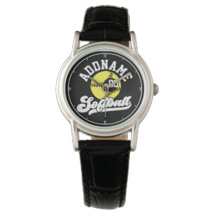 Personalized Softball Player ADD NAME Retro Team Watch
