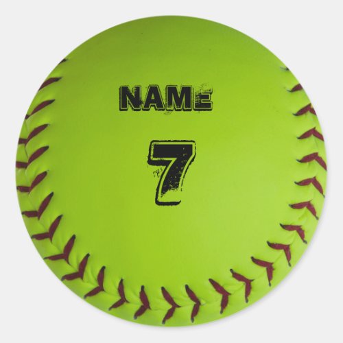 Personalized softball sticker