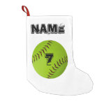 Personalized Softball Stocking at Zazzle