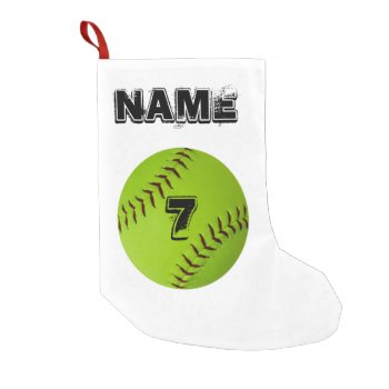Personalized Softball Stocking by Softball_designs_JMA at Zazzle