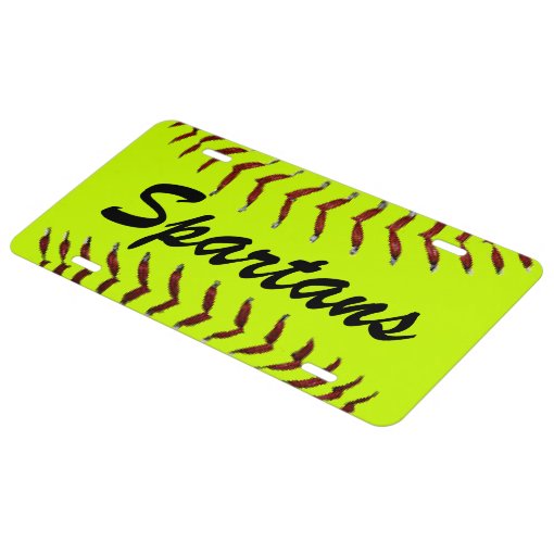 Personalized Softball Team Name License Plate | Zazzle