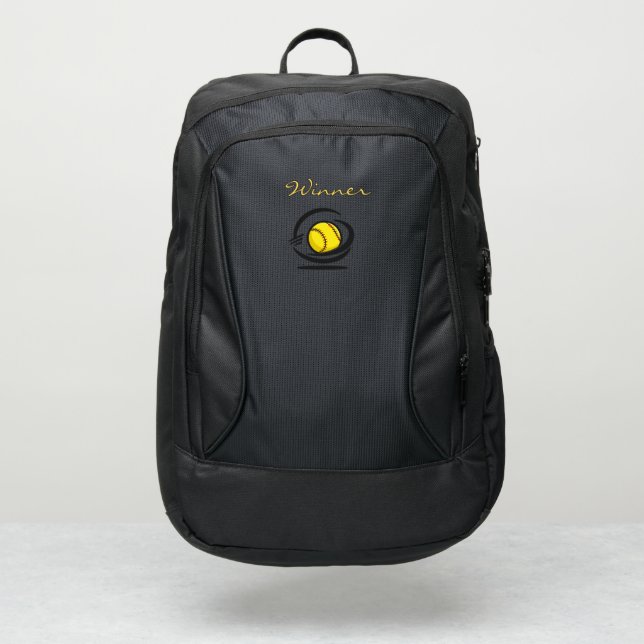 Personalized Softball Winner Graphic Port Authority® Backpack (Front)