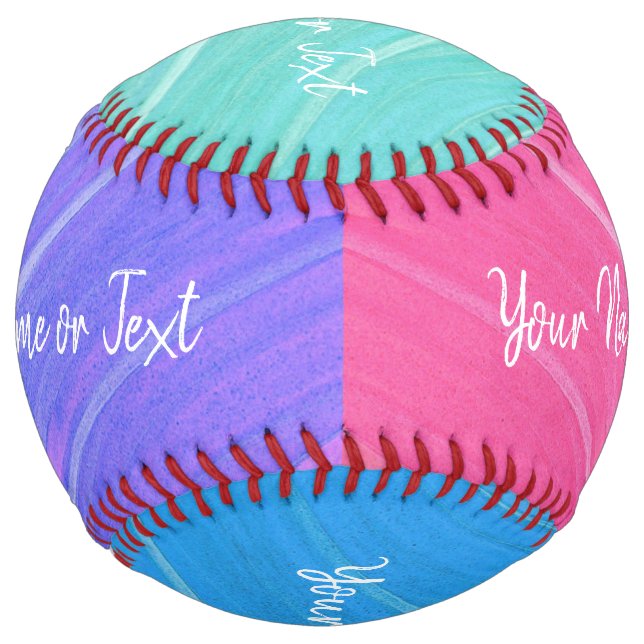 Personalized Softball with Different Colors HAMbWG (Back)