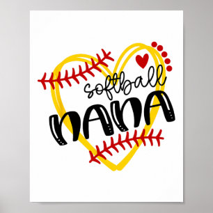 Personalized Softll Heart Tee Cute Nana Women Soft Poster