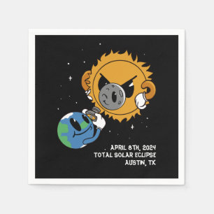 Personalized Solar Eclipse 2025 Photobomb Napkins