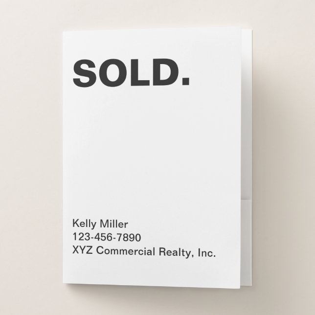 Personalized SOLD Realtor Closing Presentation  (Front)