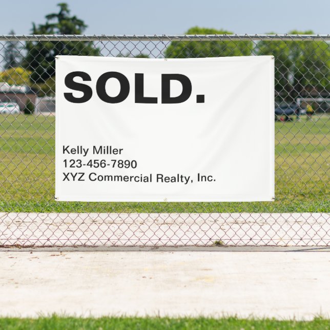 Personalized SOLD Sign Commercial Realty Marketing (Insitu)