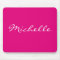 Personalized solid color neon pink mouse pad