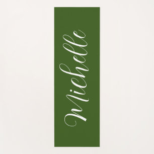 Personalized Solid Color Yoga Mat with Name