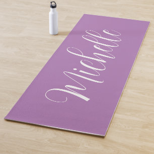 Personalized Solid Color Yoga Mat with Name