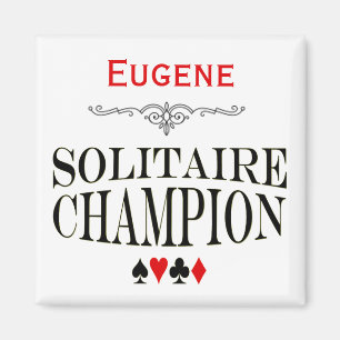 Personalized Solitaire Champion Magnet