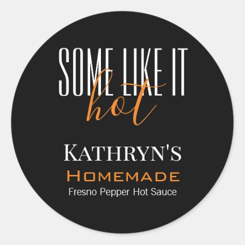 Personalized Some Like It Hot Food Label