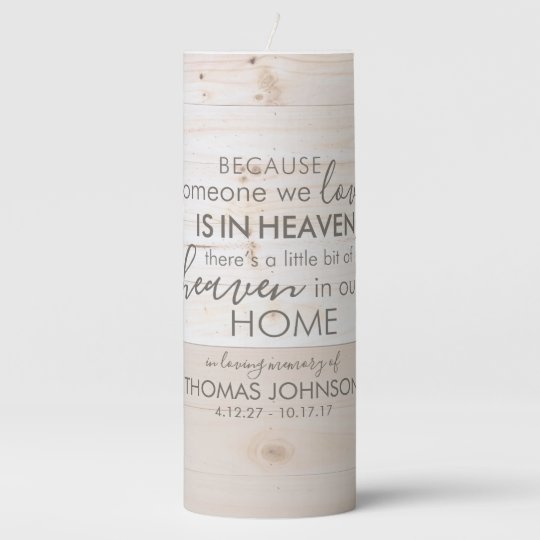 Personalized Someone In Heaven Memorial Candle