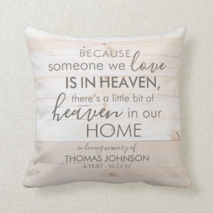 Personalized Someone in Heaven Memorial Pillow