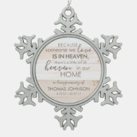 Personalized Someone In Heaven Snowflake Ornament