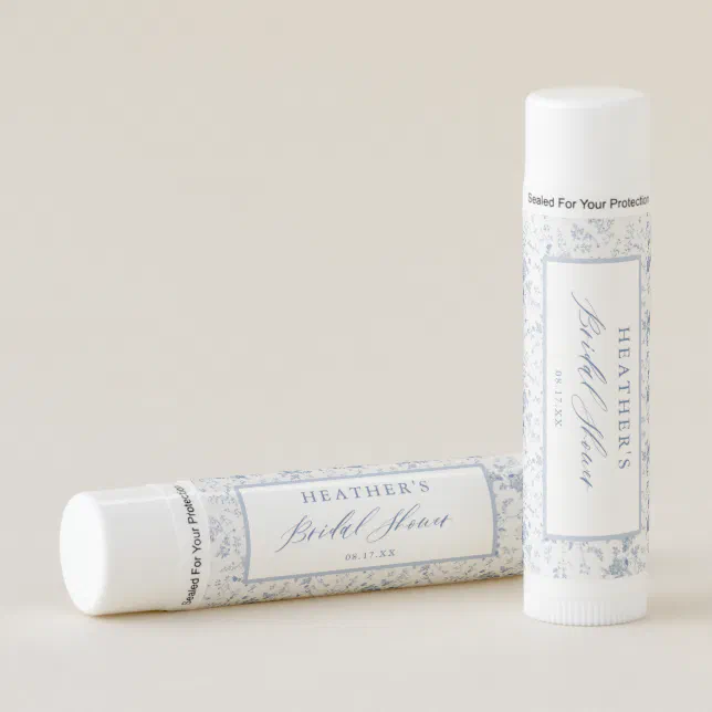 Personalized Something Blue Bridal Shower Favors Lip Balm | Zazzle