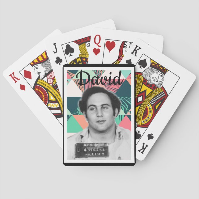 Personalized Son of Sam Berkowitz Artwork Poker Cards (Back)