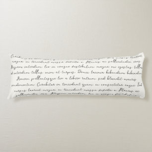 Personalized song lyric poem custom body pillow
