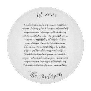 Personalized Song Lyrics Glass Charcuterie Board