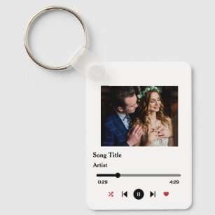 Personalized Song Lyrics Photo For The Couple Keychain