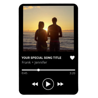 Personalized Song Name Playlist Couple Photo gift Magnet