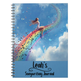 PERSONALIZED Songwriting Journal, Spiral Bound Notebook