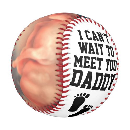 Personalized Sonogram Ultrasound New Daddy Baby Baseball