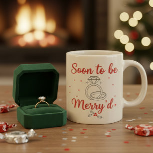 Personalized Soon To Be Merry'd Christmas Two-Tone Coffee Mug