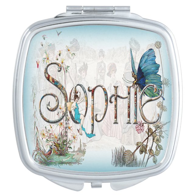 Personalized `Sophie' Mirror Compact (Front)