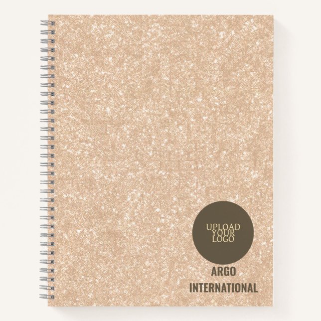 Personalized Sophisticated Beige Business Notebook (Front)