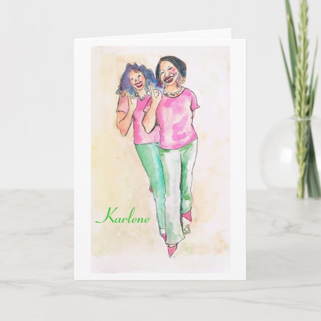 Personalized Sorority note cards (Front)