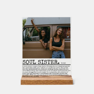 Personalized Soul Sister Definition With Photo Acrylic Sign