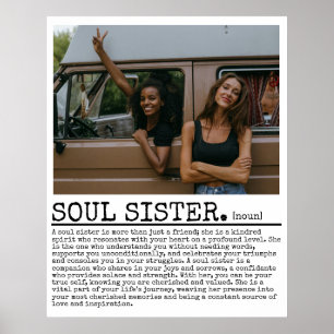 Personalized Soul Sister Definition With Photo Poster