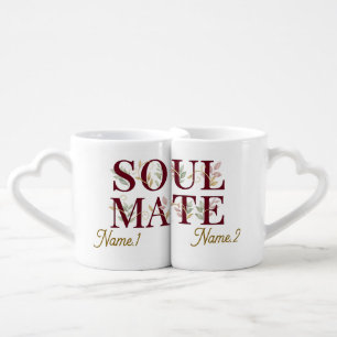 Personalized Soulmate Couple Mugs Set –Custom Name