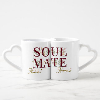 Personalized Soulmate Couple Mugs Set –Custom Name