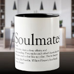 Personalized Soulmates Definition Two-Tone Coffee  Mug<br><div class="desc">The perfect gift for true soulmates. Designed by Thisisnotme©</div>