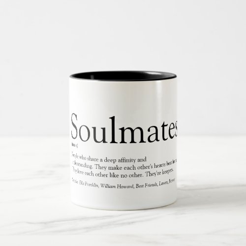 Personalized Soulmates Definition Two_Tone Coffee  Two_Tone Coffee Mug