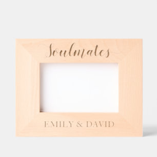 Personalized Soulmates Newlyweds Couples Names Engraved Frames