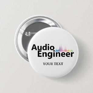 Personalized Sound Engineer Audio Engineering Button