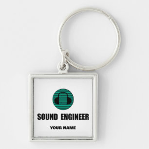 Personalized Sound Engineer Audio Engineering Keychain